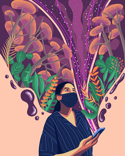 Fairytale space art artwork illustration visual design