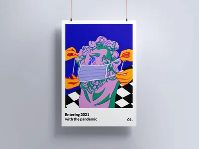 Pandemic People poster artwork illustration poster poster art typography visual design