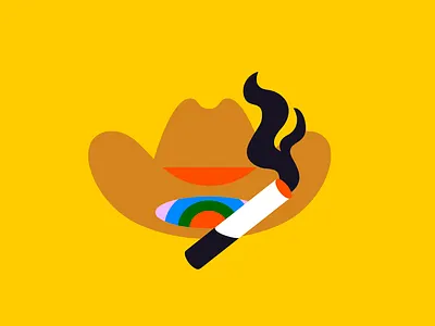 High Roads, Low Roads cocaine rodeo cowboy illustration tufting