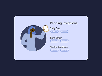 Daily UI 078 daily 100 challenge dailyui dailyui078 dailyuichallenge pending invitations