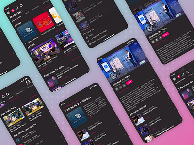 Puls4 App - App Design UI for TV-Channel Video App (Part 2) app app design news app news design streaming streaming app tv tv app ui ui design uidesign uiux ux video video app