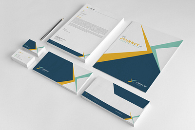 Clean Corporate Identity brand identity branding statironery business card clean corporate identity corporate identity corporate stationery folder indesign template letterhead minimal identity