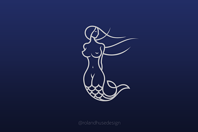 Mermaid Logo deepblue female logo logo design logomark mermaid mermaid logo ocean sea underwater woman