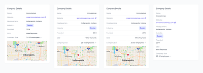 Attribute Pairs attribute card card design cards ui dashboard detail card details indiana indianapolis innovatemap label pair ui value