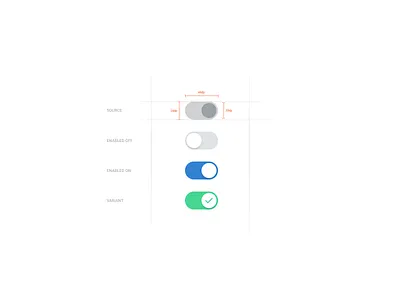 Toggle color component concept design design system interface specs ui ux