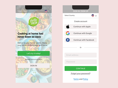 Day 1 Daily UI Hello Fresh UI app design design ui design vector