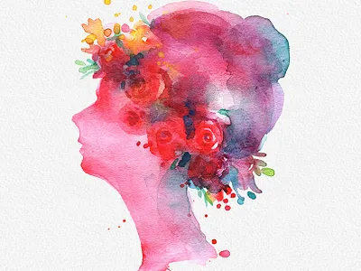 Abstract Women Watercolor Clipart PNG artwork beautiful women digital girl gogivo instant download lady painting watercolor clipart watercolor painting women women clipart womens day womensday