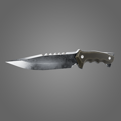 Tactical Knife 3D Model PBR 3d model blender eevee game model knife lowpoly melee pbr photoshop substance painter