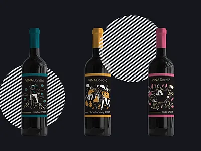 Wine Label Design branding design identity illustration minimal typography vector