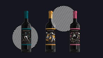 Wine Label Design branding design identity illustration minimal typography vector