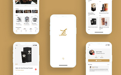 Barber Booking App UI/UX app branding design ui ux