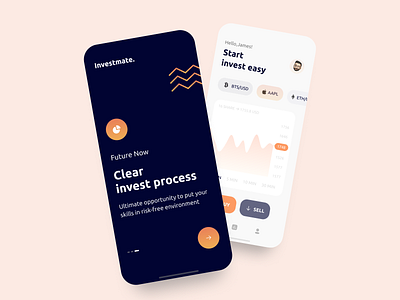 Invest app concept color design figma icon invest minimalism mobile typography ui ux