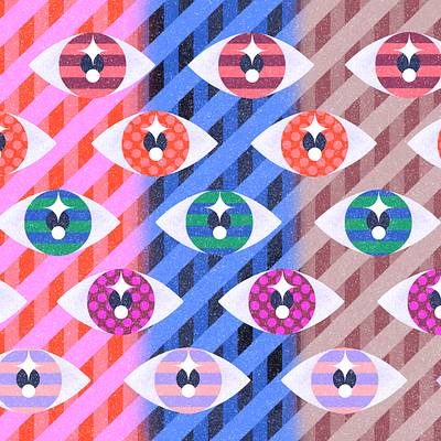 👁👁👁 eyes flat illustration procreate texture