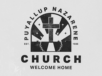 Puyallup Nazarene Church Shirt Design brand branding church church design church logo church marketing cross easter illustration illustrator jesus shirtdesign vector