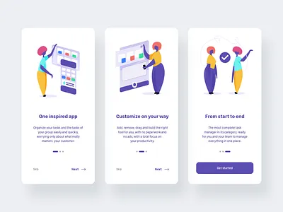 Onboarding task manager app design flat flat design illustration illustrations onboarding ui ux