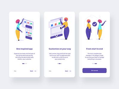 Onboarding task manager app design flat flat design illustration illustrations onboarding ui ux