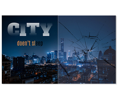 City doesn't sl eep ( glassmorphism) concept design design dribbbleweeklywarmup illustration typography ui website