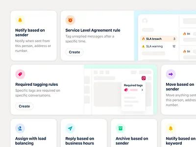 Rules library cards 👀 app cards colors front icons illustrations library rules system
