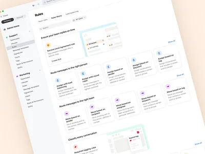 Rules Library π browse cards icons illustrations library rules search sections settings
