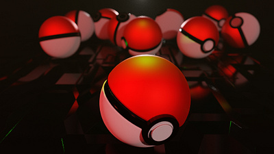 Pokeball 3d art ambient b3d blender3d design videogames