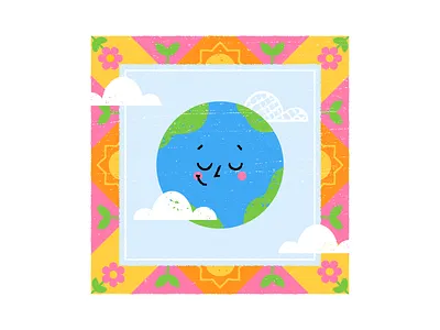 Spring Earth adobeillustrator art artwork brushes colored design dribbble illustration texture vector