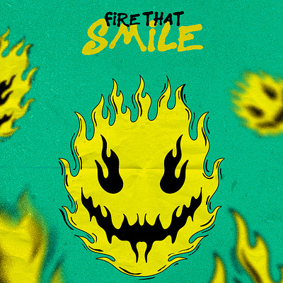 Fire Mode: ON fire fireart illustration smile