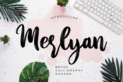 Merlyan Brush Calligraphy branding brush calligraphy handwriting handwritten logo quotes script signature typography