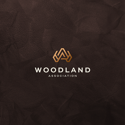 Woodland Association app branding character design lettering lettermark logo luxury luxury logo monogram symbol vector wa