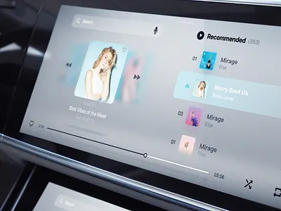 HMI音乐播放器概念方案 design hmi ui 设计ui