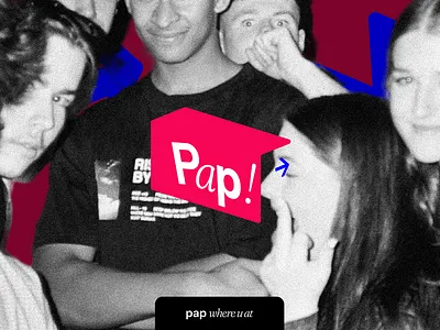 Pap! Photo Booth blue brand identity branding bright colorful colourful design experimental graphic design logo logo design neon pink pop culture visual identity young