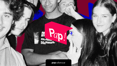 Pap! Photo Booth blue brand identity branding bright colorful colourful design experimental graphic design logo logo design neon pink pop culture visual identity young