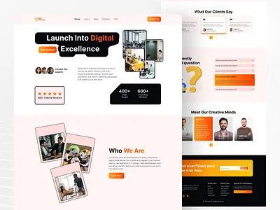 Digital Agency Website agency design digital agency landing page ui uiux ux web web design website