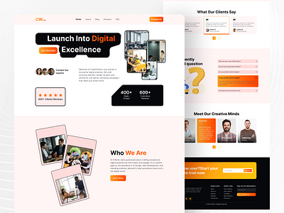 Digital Agency Website agency design digital agency landing page ui uiux ux web web design website