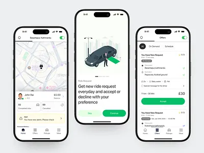 Luxury ride booking App- Driver user interface Part 2 design mobile app ride sharing app ui uiux design user interface ux