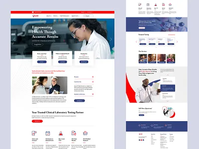 Modern Clinical Lab Website UI/UX – Responsive Medical Website branding clinic website clinical lab design health tech healthcare website lab testing lab testing website landing page landing page design layout medical ui medical website mockup responsive design web design web design inspiration web development website wordpress design