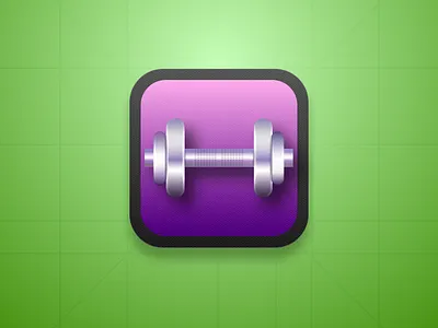 Skeuomorphic Workout Plan Icon 2d android figma fitness gamedev graphic design health icon icondesign ios mobile skeuomorphic ui uiicon uiux vector