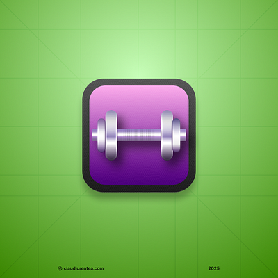 Skeuomorphic Workout Plan Icon 2d android figma fitness gamedev graphic design health icon icondesign ios mobile skeuomorphic ui uiicon uiux vector