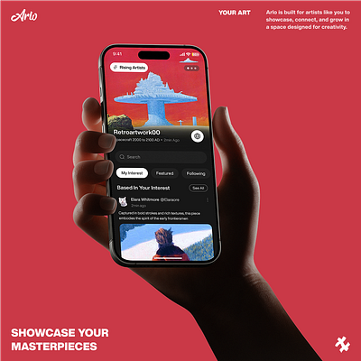 Arlo - Creativity Without Limits app design art branding portfolio app ui ux website