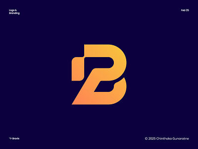 Bravix - Lettermark b b logo branding chinthaka gunaratne design graphic design icon identity letter letter b letter logo logo logo design logotype mark minimal modern monogram tech wordmark