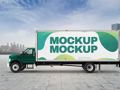 Container Truck Mockup brand