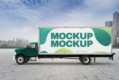 Container Truck Mockup brand