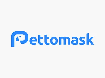 Pettomask logo! brand brand identity branding dog geometric icon letter logo logo design logodesign logotype mark negative space pet pets pettomask symbol type visual identity wordmark