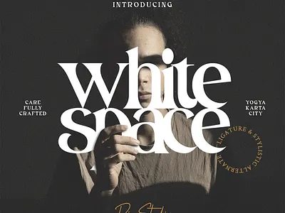 White Space - Modern Font branding design font font design illustration logo modern font serif font