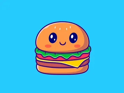 Cute hungry burger animation after effect aftereffects animated animation burger burger animation burger hungry cartoon cute cute animation fork happy hungry knife