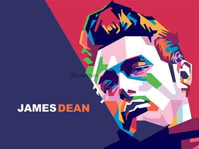 James Dean in WPAP Pop Art colorful art james dean pop art portrait popart portrait art portrait illustration vector art vector illustration vectorart wpap