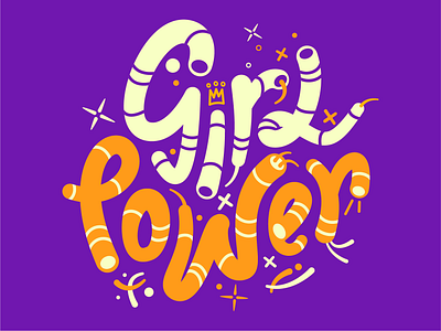 Girl power Lettering! female girls icons8 lettering power