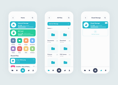 File Manager Mobile App Concept design file management file manager minimal mobile mobile app mobile app design mobile design mobile ui ui uidesign