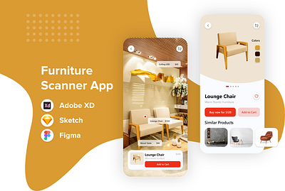 Furniture Scanner Mobile UI Design adobe xd app app design art creative design graphic design illustration inspiration mobile app mobile design mobile ui mobile uiux ui ui design uiux uiux designer uiuxdesign uiuxdesigner uxdesign