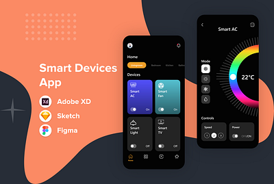 Smart Home Devices Mobile App UI Design adobe xd app app design art creative design graphic design illustration inspiration mobile app mobile app design mobile design mobile ui ui ui design uiux uiux designer uiuxdesign uiuxdesigner uxdesign