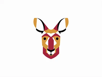 Kangaroo animal animals australia branding clean cute design face geometric graphic identity illustration kangaroo logo mark premium sale symbol unique vector